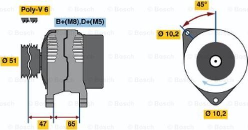 BOSCH 0 986 040 300 - Alternatore autozon.pro