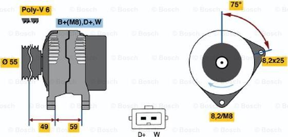 BOSCH 0 123 320 002 - Alternatore autozon.pro