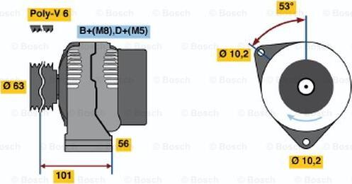 BOSCH 0 986 040 211 - Alternatore autozon.pro