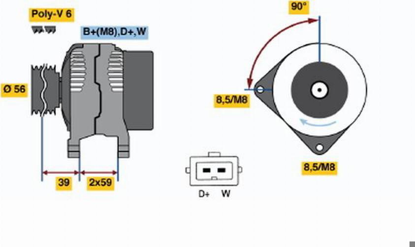 BOSCH 0 123 310 025 - Alternatore autozon.pro