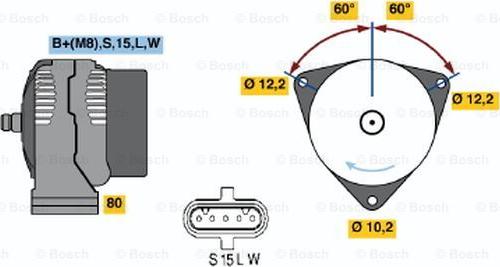 BOSCH 0 123 525 504 - Alternatore autozon.pro