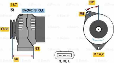 BOSCH 0 123 325 008 - Alternatore autozon.pro