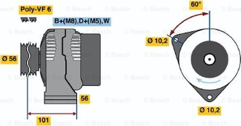 BOSCH 0 123 320 041 - Alternatore autozon.pro