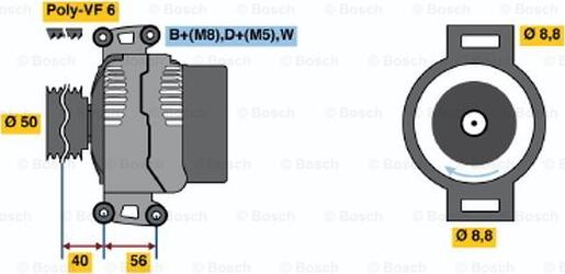 BOSCH 0 123 320 051 - Alternatore autozon.pro