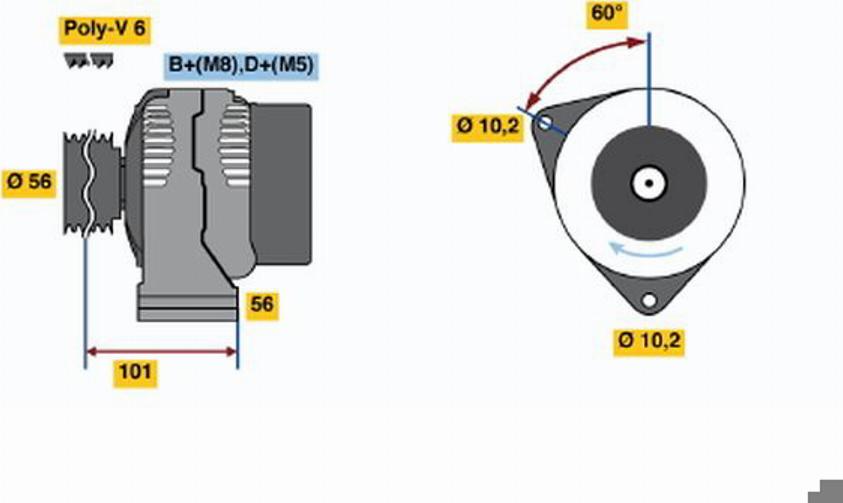 BOSCH 0123320061 - Alternatore autozon.pro