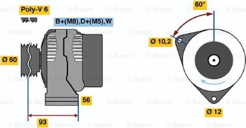 BOSCH 0 986 040 400 - Alternatore autozon.pro