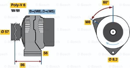 BOSCH 0 123 320 030 - Alternatore autozon.pro