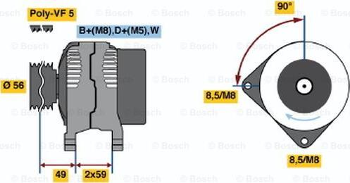 BOSCH 0 123 320 033 - Alternatore autozon.pro