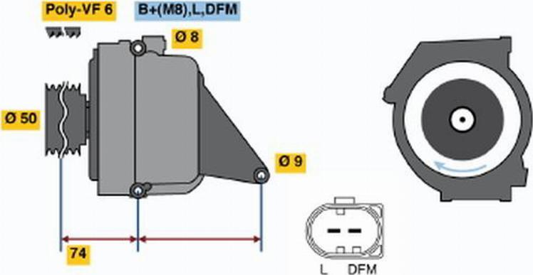 BOSCH 0 122 0AA 0B0 - Alternatore autozon.pro