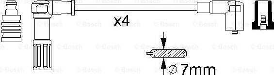 BOSCH 0 356 912 846 - Kit cavi accensione autozon.pro