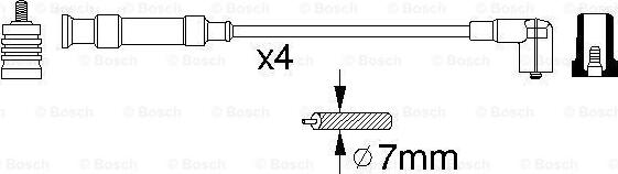 BOSCH 0 356 912 843 - Kit cavi accensione autozon.pro