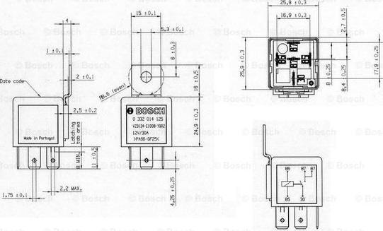 BOSCH 0 332 014 125 - Relè, Corrente di lavoro autozon.pro