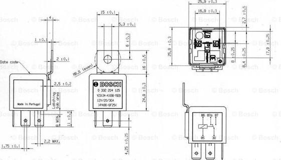 BOSCH 0 332 204 125 - Relè, Corrente di lavoro autozon.pro