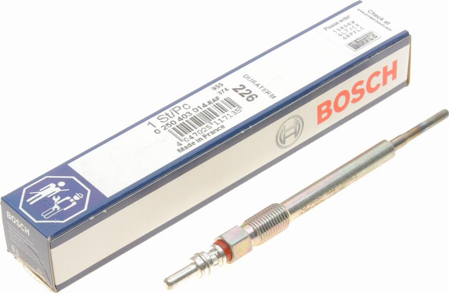 BOSCH 0 250 403 014 - Candeletta autozon.pro