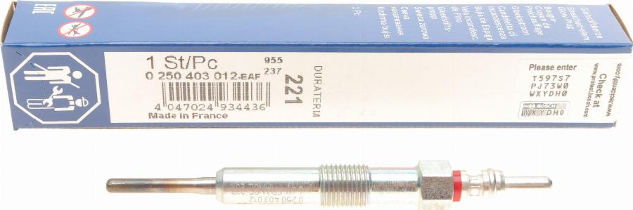 BOSCH 0 250 403 012 - Candeletta autozon.pro