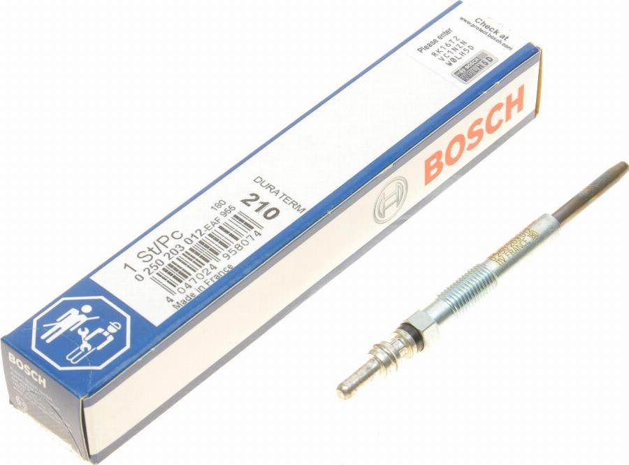 BOSCH 0 250 203 012 - Candeletta autozon.pro