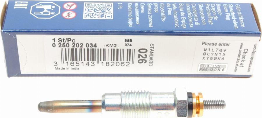 BOSCH 0 250 202 034 - Candeletta autozon.pro