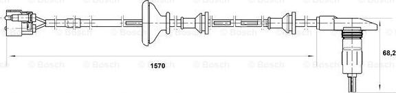 BOSCH 0 265 001 380 - Sensore, N° giri ruota autozon.pro