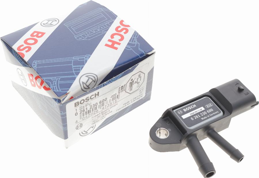 BOSCH 0 261 230 600 - Sensore, Pressione gas scarico autozon.pro