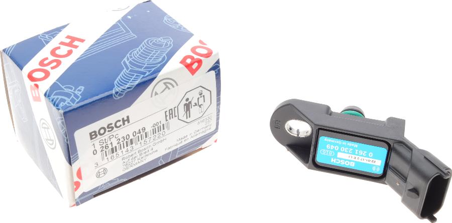 BOSCH 0 261 230 049 - Sensore, Pressione collettore d'aspirazione autozon.pro