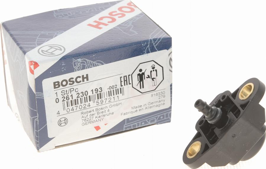 BOSCH 0 261 230 193 - Sensore, Pressione alimentazione autozon.pro