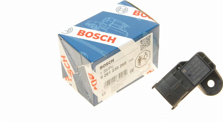 BOSCH 0 261 230 268 - Sensore, Pressione collettore d'aspirazione autozon.pro