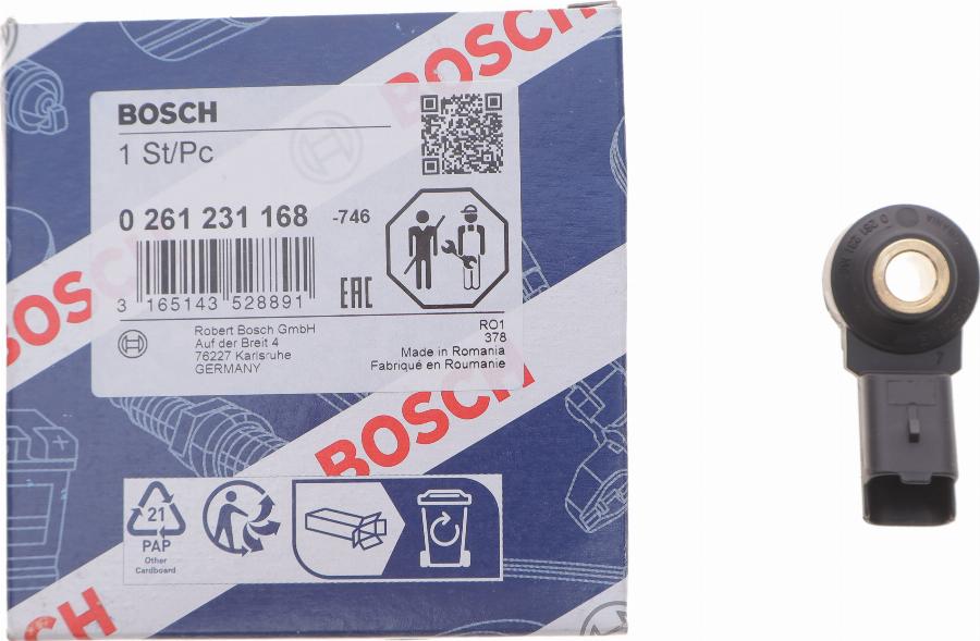 BOSCH 0 261 231 168 - Sensore di detonazione autozon.pro