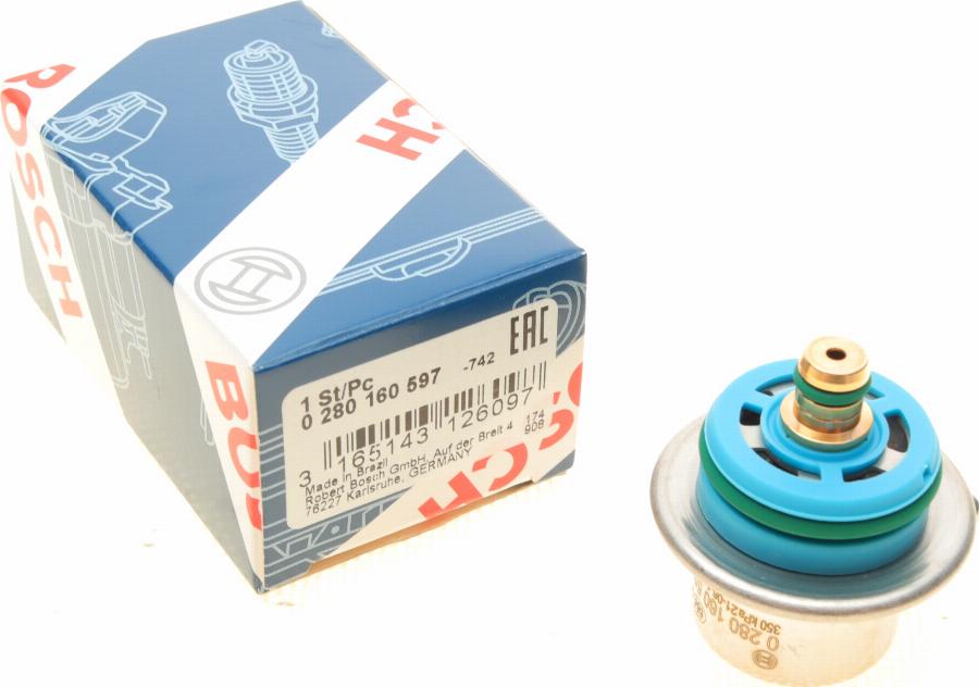 BOSCH 0 280 160 597 - Regolatore pressione carburante autozon.pro