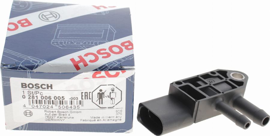 BOSCH 0 281 006 005 - Sensore, Pressione gas scarico autozon.pro