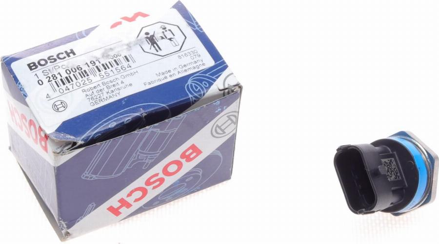 BOSCH 0 281 006 191 - Sensore, Pressione carburante autozon.pro