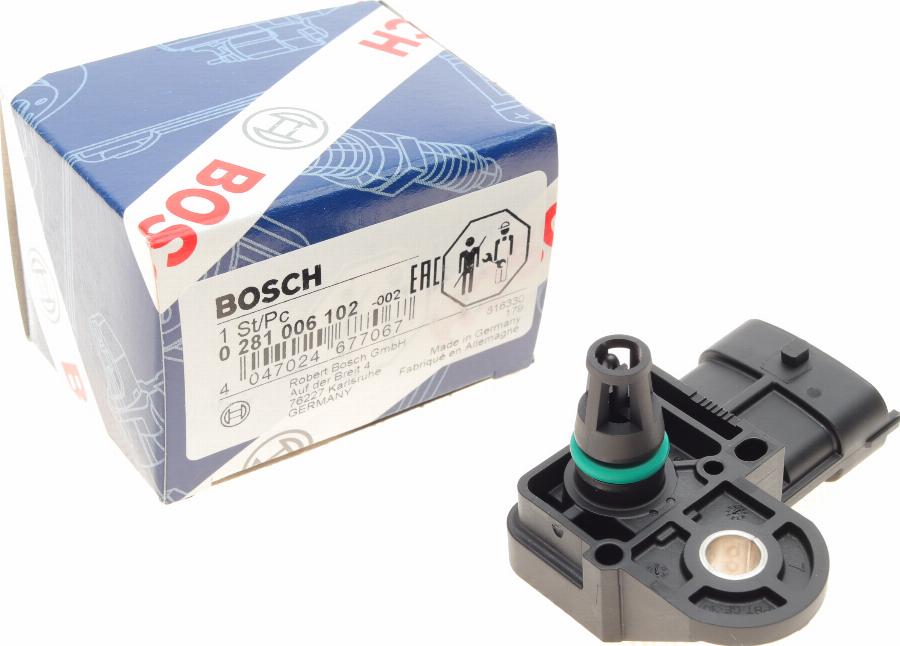 BOSCH 0 281 006 102 - Sensore, Pressione alimentazione autozon.pro