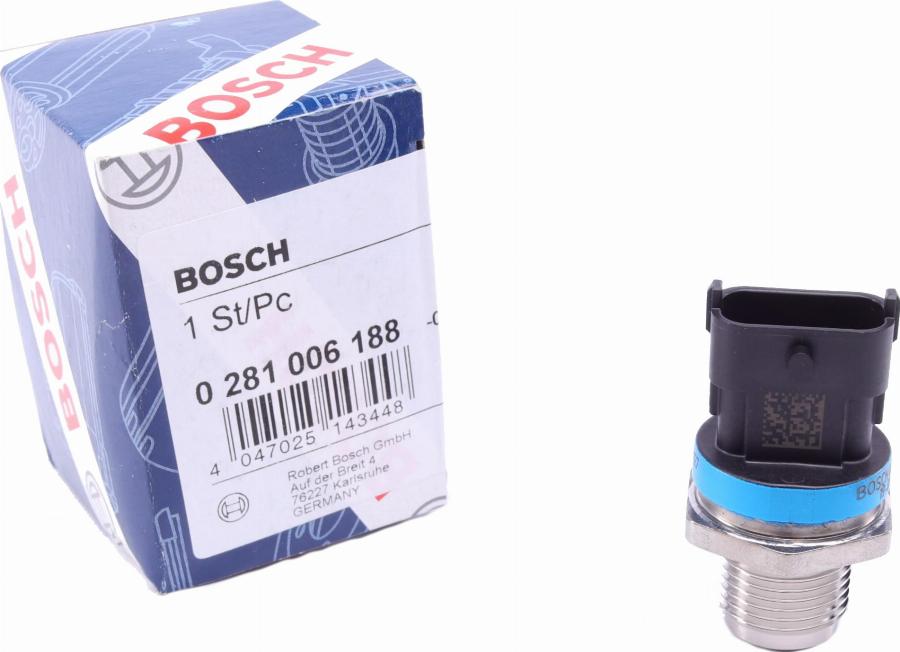 BOSCH 0 281 006 188 - Sensore, Pressione carburante autozon.pro