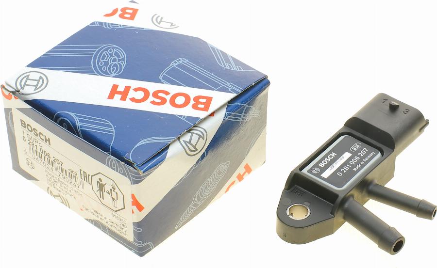 BOSCH 0 281 006 207 - Sensore, Pressione gas scarico autozon.pro