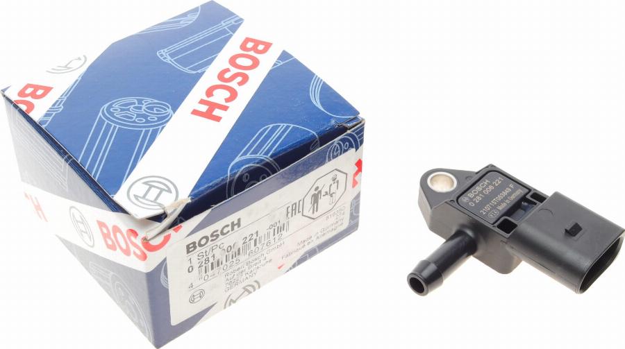 BOSCH 0 281 006 221 - Sensore, Pressione gas scarico autozon.pro