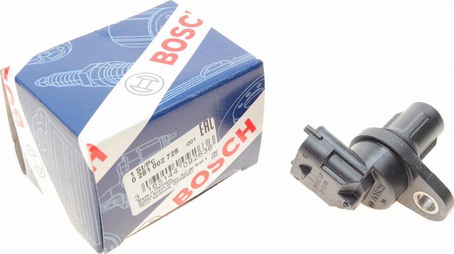 BOSCH 0 281 002 728 - Sensore, Posizione albero a camme autozon.pro