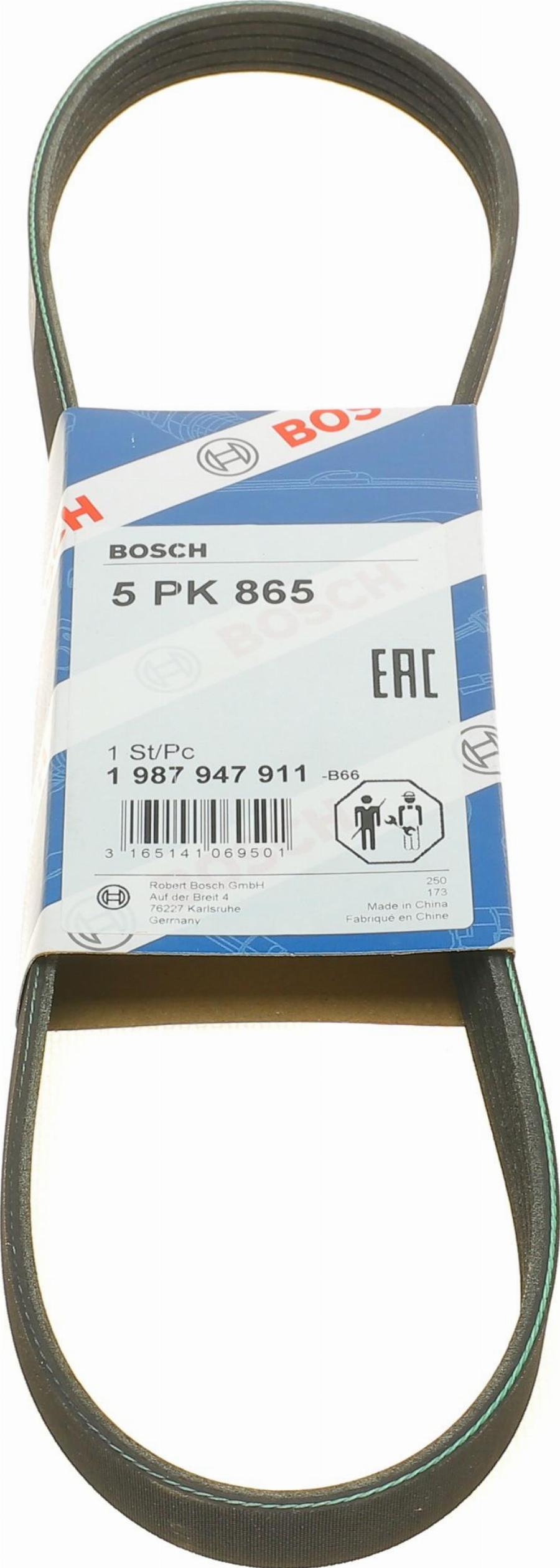 BOSCH 1 987 947 911 - Cinghia Poly-V autozon.pro