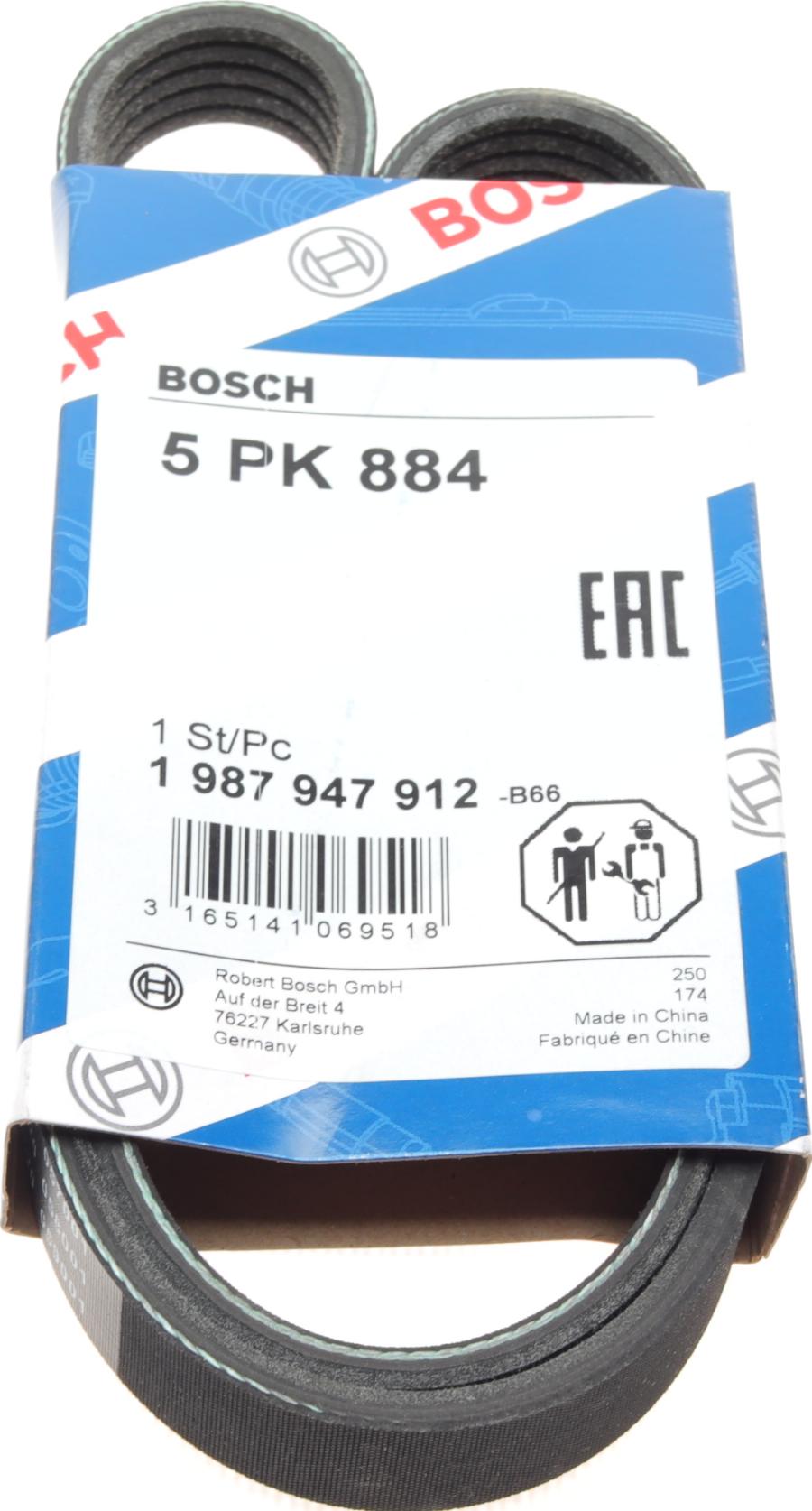 BOSCH 1 987 947 912 - Cinghia Poly-V autozon.pro