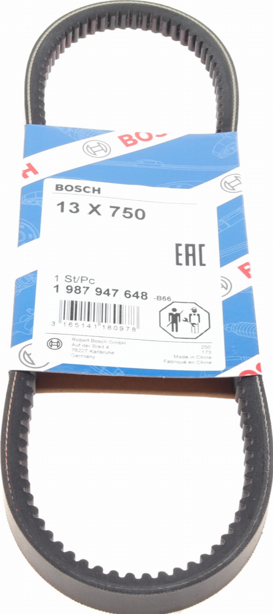 BOSCH 1 987 947 648 - Cinghia trapezoidale autozon.pro