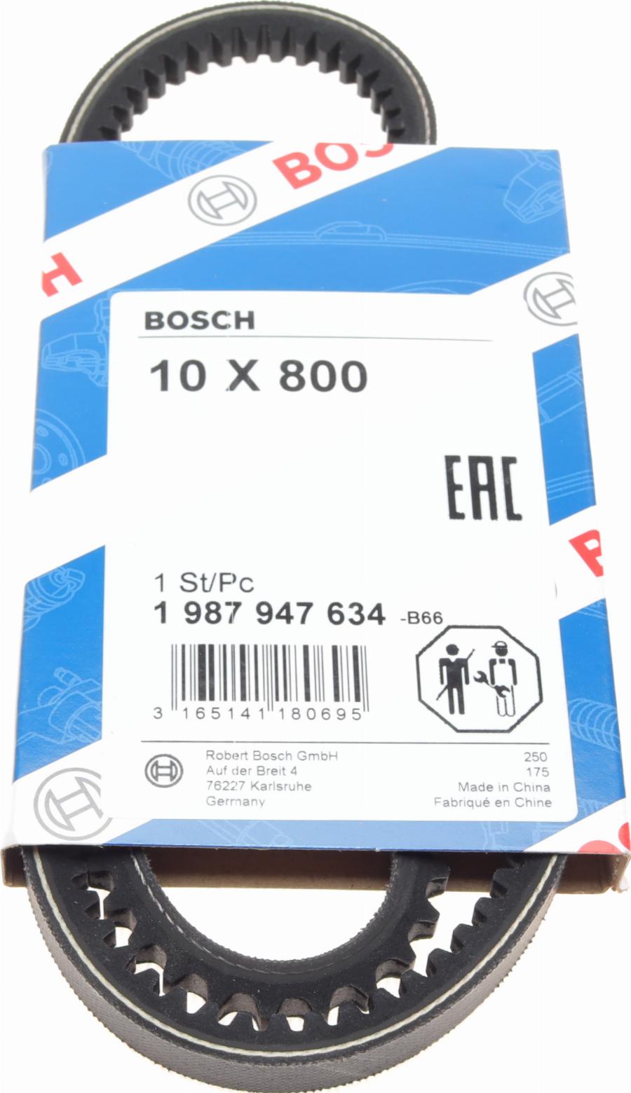 BOSCH 1 987 947 634 - Cinghia trapezoidale autozon.pro