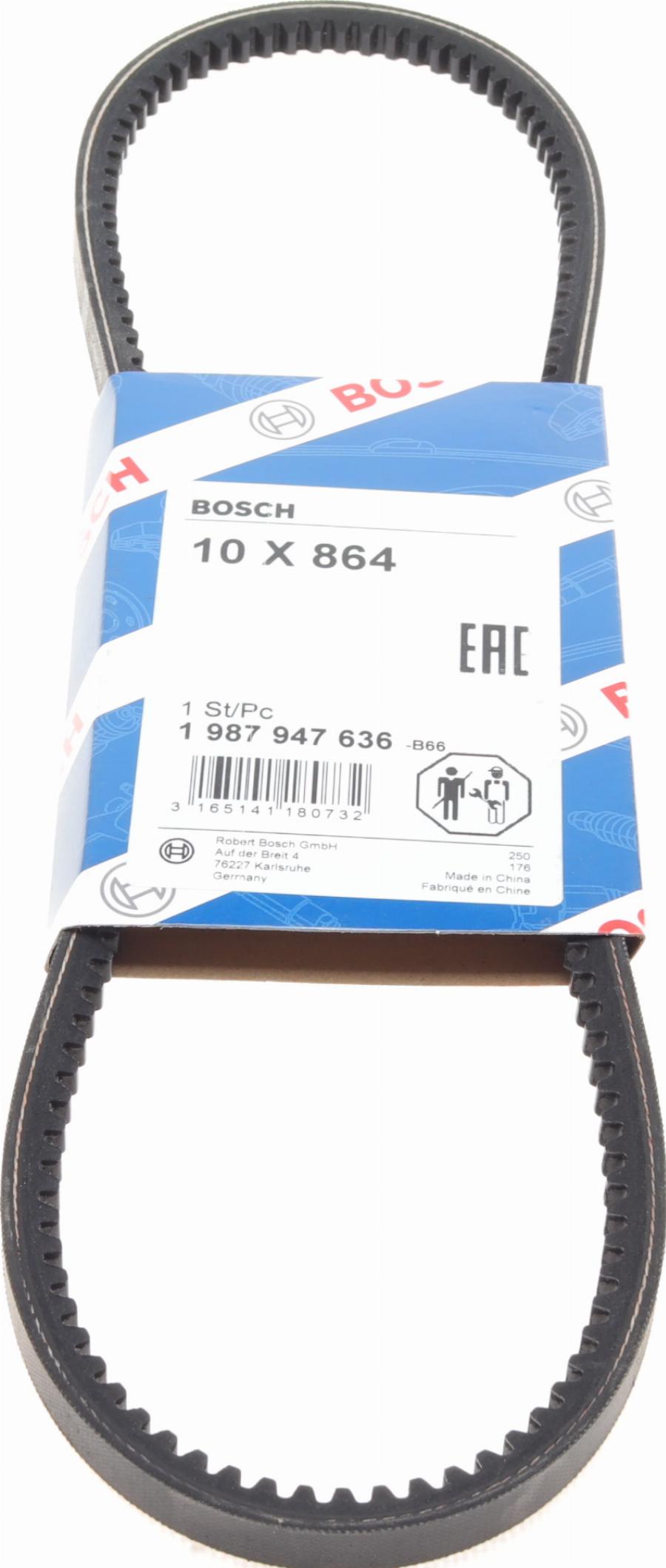 BOSCH 1 987 947 636 - Cinghia trapezoidale autozon.pro