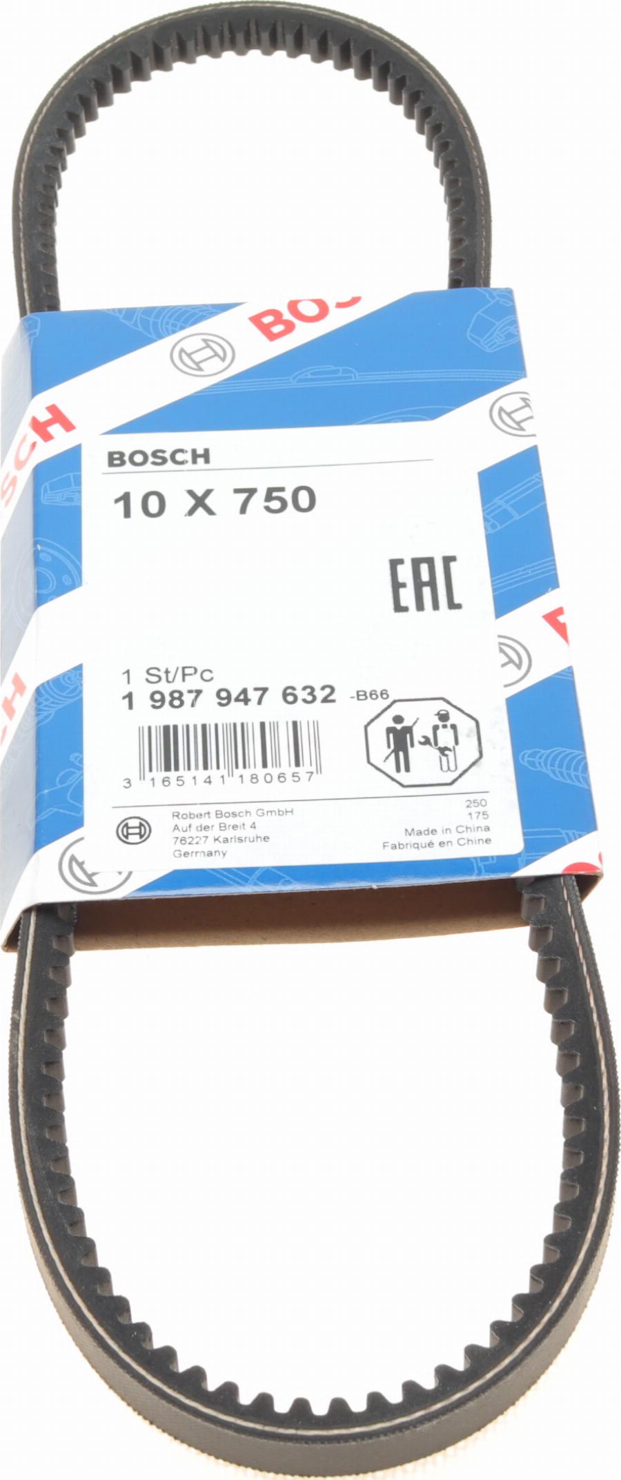 BOSCH 1 987 947 632 - Cinghia trapezoidale autozon.pro