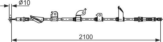 BOSCH 1 987 482 913 - Cavo comando, Freno stazionamento autozon.pro