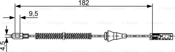 BOSCH 1 987 482 449 - Cavo comando, Freno stazionamento autozon.pro