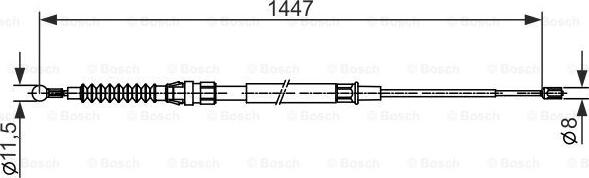 BOSCH 1 987 482 445 - Cavo comando, Freno stazionamento autozon.pro