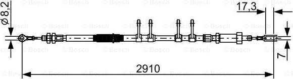 BOSCH 1 987 482 447 - Cavo comando, Freno stazionamento autozon.pro