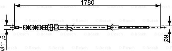 BOSCH 1 987 482 458 - Cavo comando, Freno stazionamento autozon.pro