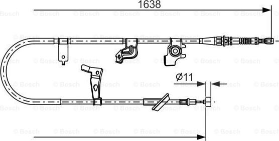 BOSCH 1 987 482 466 - Cavo comando, Freno stazionamento autozon.pro