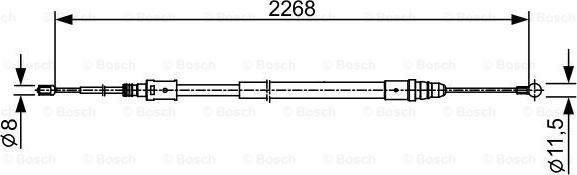 BOSCH 1 987 482 409 - Cavo comando, Freno stazionamento autozon.pro