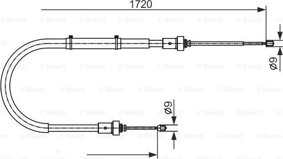 BOSCH 1 987 482 411 - Cavo comando, Freno stazionamento autozon.pro