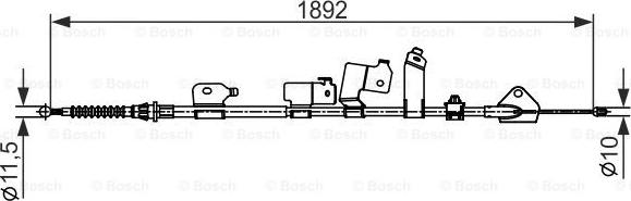 BOSCH 1 987 482 439 - Cavo comando, Freno stazionamento autozon.pro